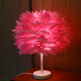 Bedroom Artistic Feather Table Lamp – Elegant Decorative Night Light for Home & Bedroom Décor